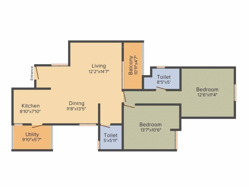 GR Brundavan (2BHK+2T (1,260 sq ft) 1260 sq ft)