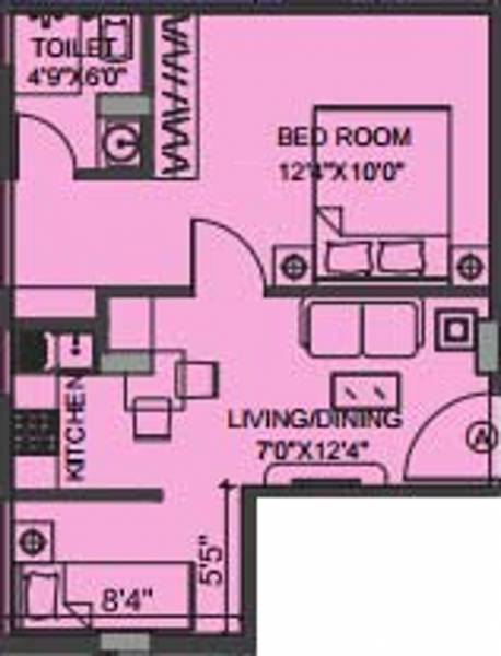 Jalan Domjur Pride (1BHK+1T (495 sq ft) 495 sq ft)