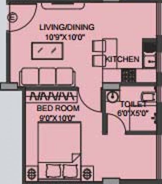 Jalan Domjur Pride (1BHK+1T (465 sq ft) 465 sq ft)