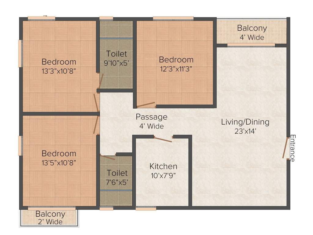 Forum Pravesh (3BHK+1T (1453 sq ft) 1453 sq ft)