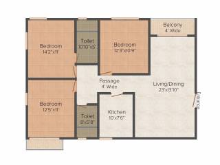 Forum Pravesh (3BHK+3T (1474 sq ft) 1474 sq ft) Forum Pravesh (3BHK+3T (1474 sq ft) 1474 sq ft)