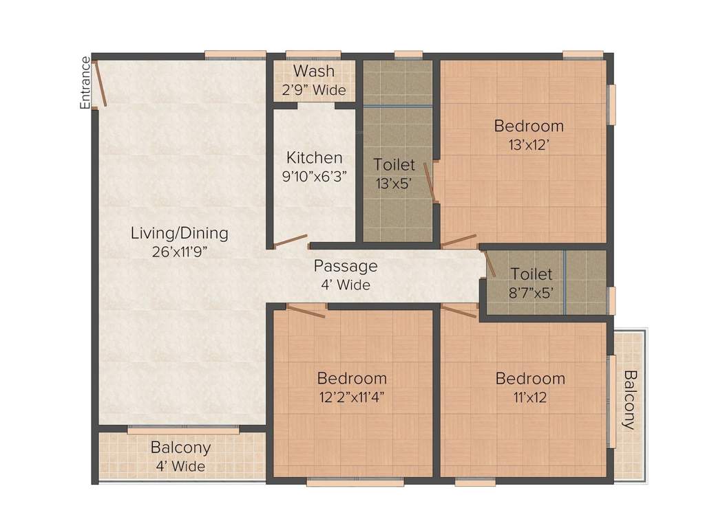Forum Pravesh (3BHK+2T (1650 sq ft) 1650 sq ft)