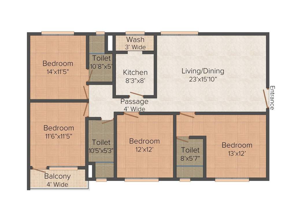 Forum Pravesh (4BHK+1T (1975 sq ft) 1975 sq ft)