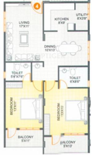 Pegasus Heritage Plaza (2BHK+2T (1,330 sq ft) 1330 sq ft)