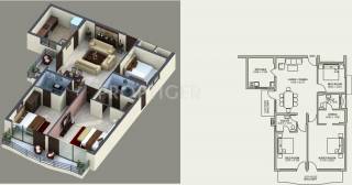 NBCC Green View (3BHK+3T (1,630 sq ft) 1630 sq ft)