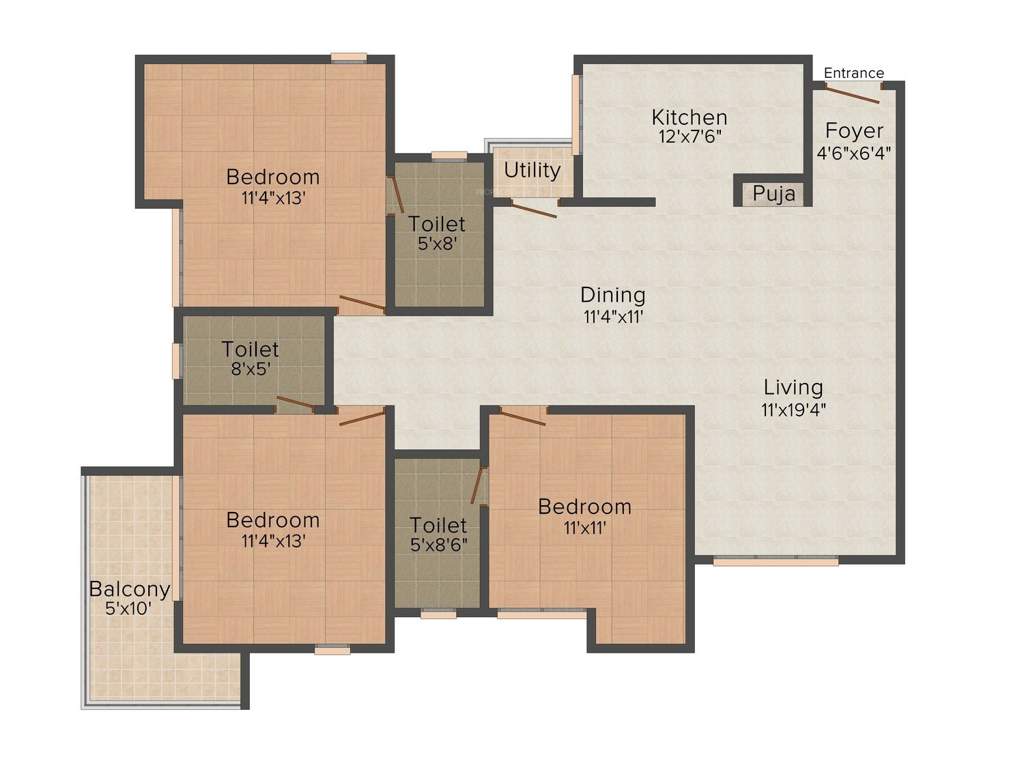 Appaswamy Greensville (3BHK+3T (1691 sq ft) 1691 sq ft)