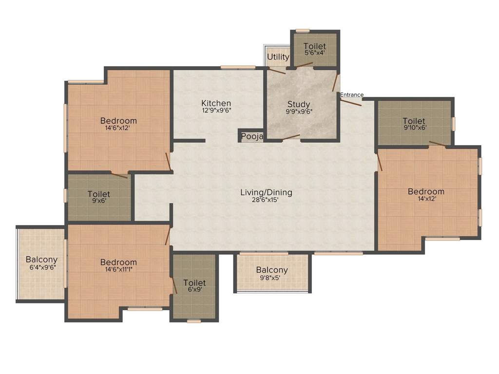 Appaswamy Greensville (3BHK+4T (2258 sq ft) 2258 sq ft)