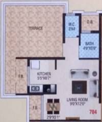Sairaj Mohan Residency (1RK+1T (288.90 sq ft) 288.9 sq ft) Sairaj Mohan Residency (1RK+1T (288.90 sq ft) 288.9 sq ft)
