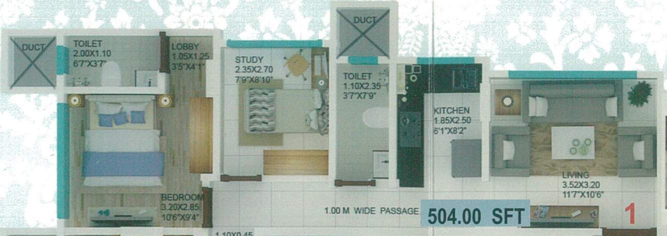 Vinayak Raghvendra CHS (2BHK+2T (504 sq ft) 504 sq ft)