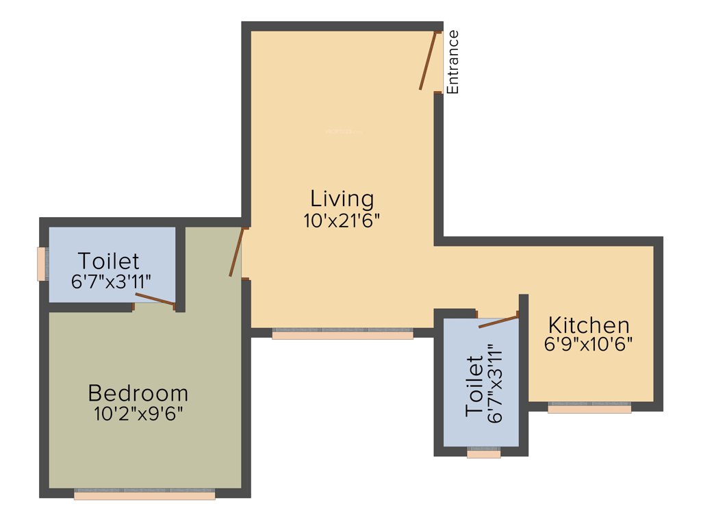 Hirani Skyview Castle (1BHK+1T (470 sq ft) 470 sq ft)