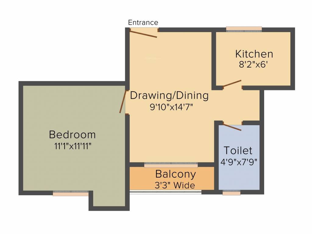 BCT Sonar Sansar (1BHK+1T (649 sq ft) 649 sq ft)