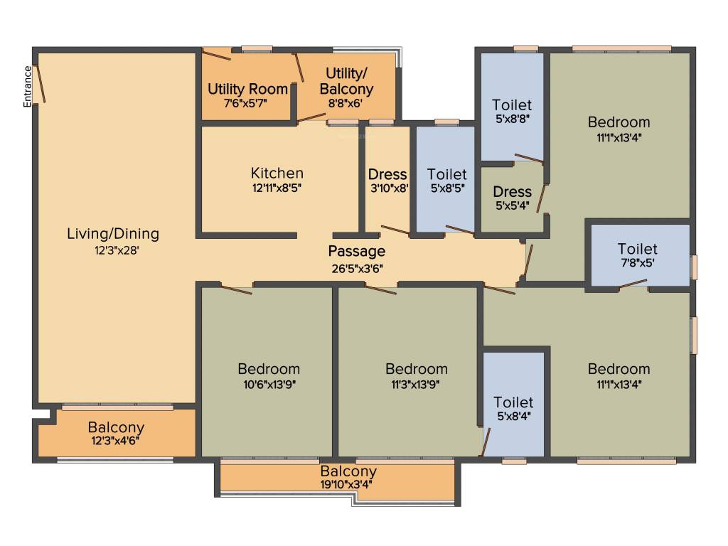 PS Jiva Homes (4BHK+4T (1,641 sq ft) 1641 sq ft)