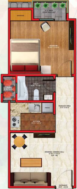 Dream Wonder Homes (1BHK+1T (590 sq ft) 590 sq ft)