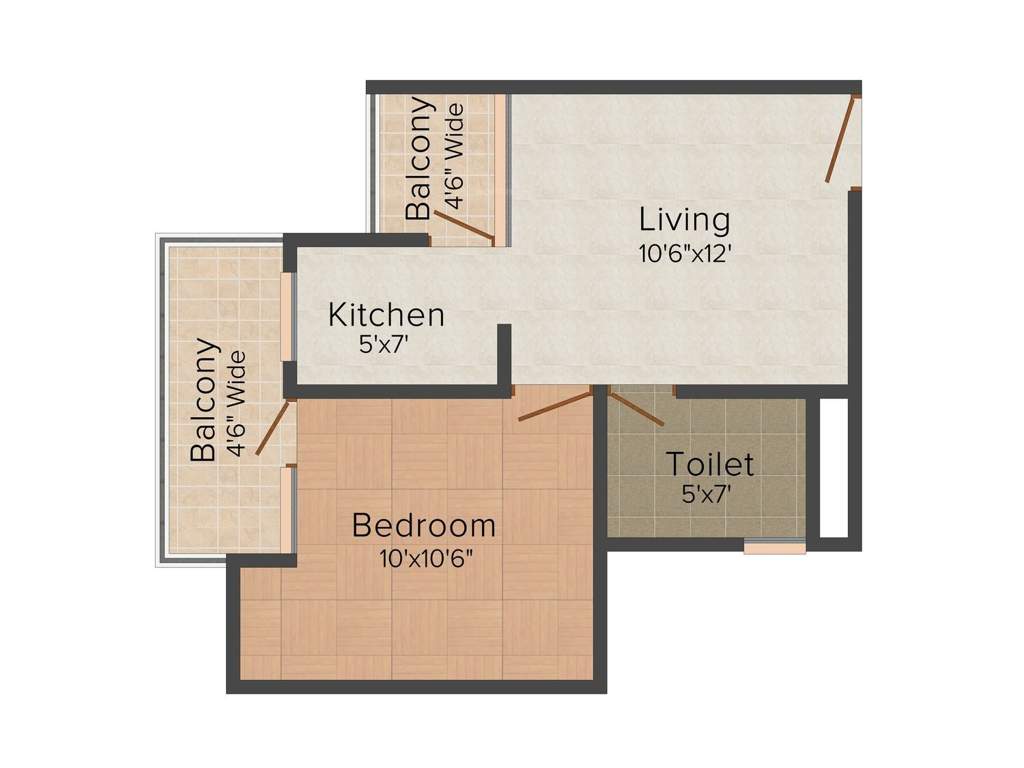 Nilkanth Hills Upvan (1BHK+1T (580 sq ft) 580 sq ft)