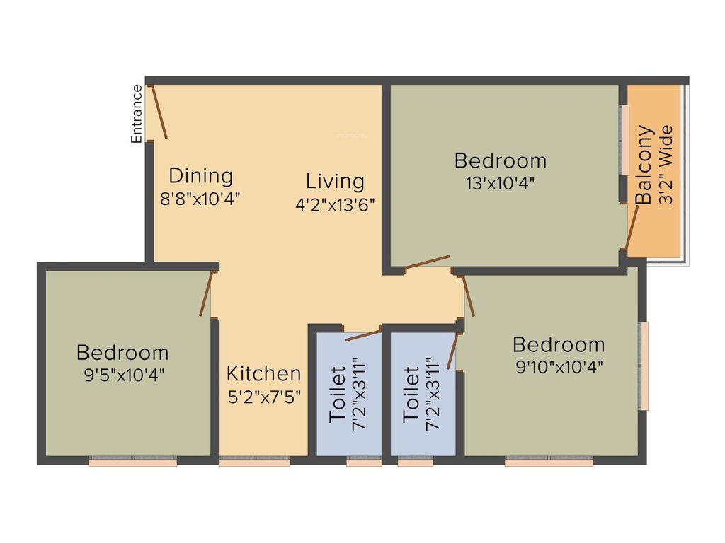 Swagat Skyline (3BHK (1010 sq ft) 1010 sq ft)