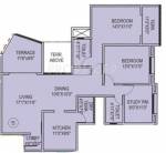 Floor Plan (2BHK+2T + Study Room) Rachana Lifestyle Gold Coast Floor Plan (2BHK+2T + Study Room)