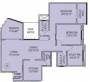 Floor Plan (2BHK+2T + Study Room) Rachana Lifestyle Gold Coast Floor Plan (2BHK+2T + Study Room)