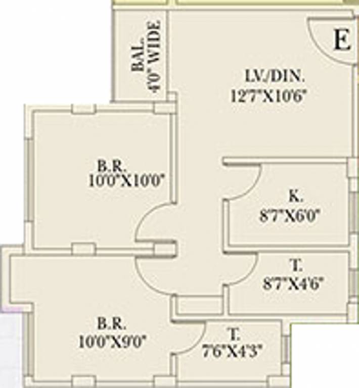 Atri Green Enclave (2BHK+2T (795 sq ft) 795 sq ft)