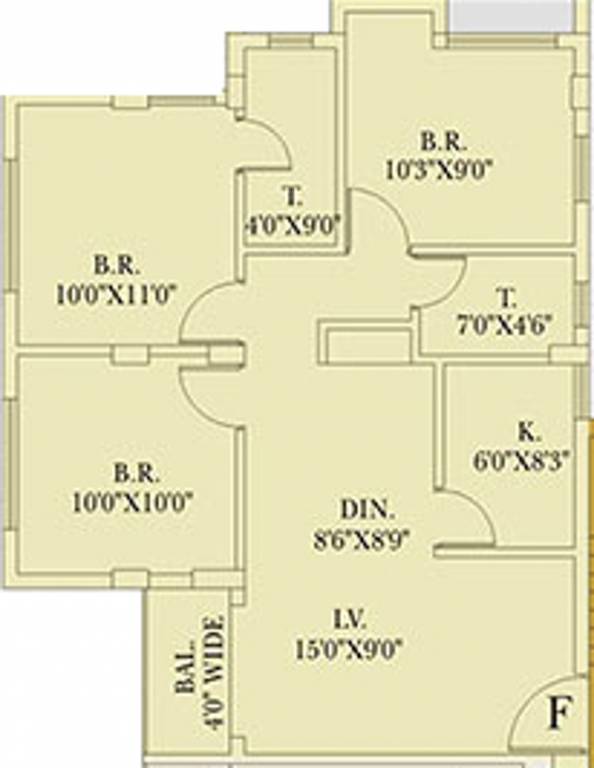 Atri Green Enclave (3BHK+2T (1,070 sq ft) 1070 sq ft)
