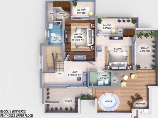 GBP Athens II (4BHK+4T (2,001.98 sq ft) + Servant Room 2001.98 sq ft)