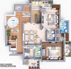 GBP Athens II (4BHK+4T (1,841.92 sq ft) + Servant Room 1841.92 sq ft)