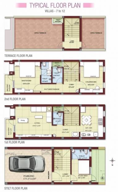 MGP Elite Villas (3BHK+4T (1,300 sq ft) 1300 sq ft)