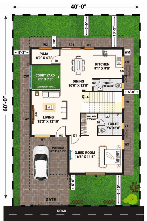  bhu satva Floor Plan Ground Floor Plan
