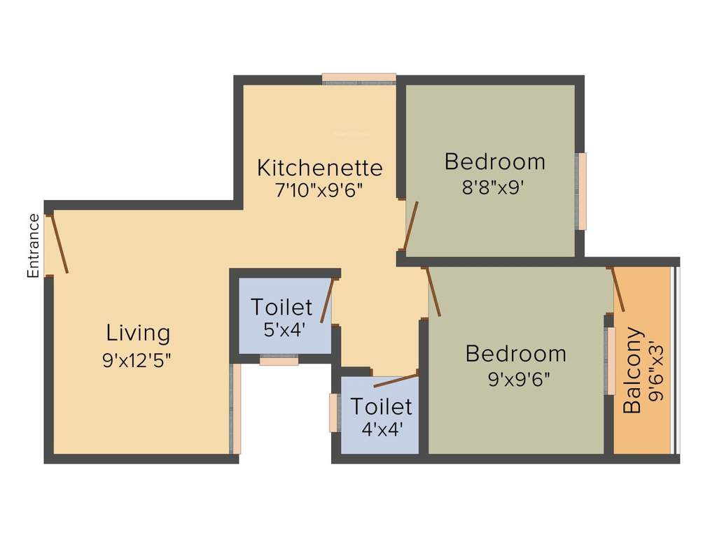Appaswamy The Bloomingdale (2BHK+2T (645 sq ft) 645 sq ft)
