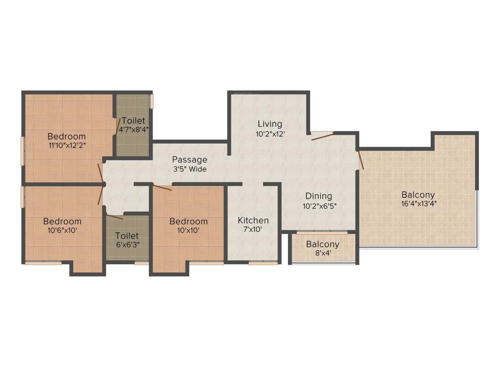 Space Kshitij (3BHK+2T (1656 sq ft) 1656 sq ft)