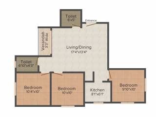 Rajwada Lake Bliss (3BHK+2T (1120 sq ft) 1120 sq ft) Rajwada Lake Bliss (3BHK+2T (1120 sq ft) 1120 sq ft)