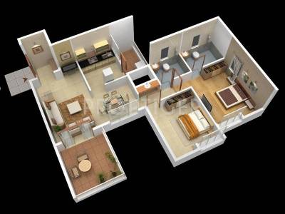 Yash Sherlyn Regency (2BHK+2T (1,080 sq ft) 1080 sq ft)