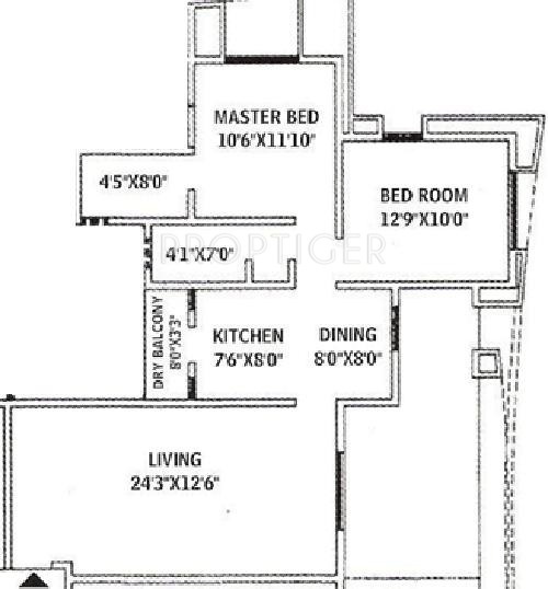 Mutha Himgiri Residency (2BHK+2T (1,143 sq ft) 1143 sq ft)