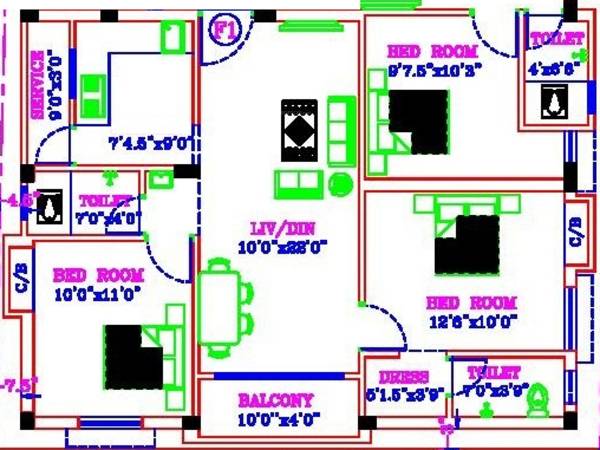 MC Sastha Homes (3BHK+3T (1,200 sq ft) 1200 sq ft)