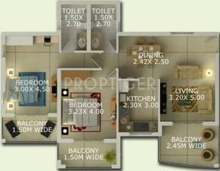 B and F Kensington Square (2BHK+2T (1,164 sq ft) 1164 sq ft) B and F Kensington Square (2BHK+2T (1,164 sq ft) 1164 sq ft)