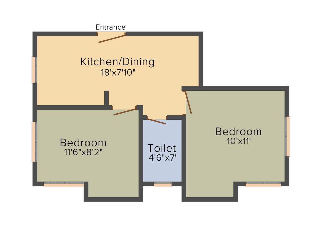 MCK Pratibha (2BHK+1T (770 sq ft) 770 sq ft)