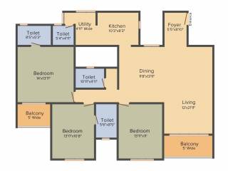 Advaitha Aksha (3BHK+3T (1,969 sq ft) 1969 sq ft) Advaitha Aksha (3BHK+3T (1,969 sq ft) 1969 sq ft)