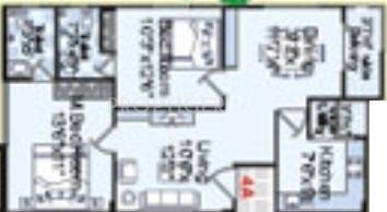Floor Plan (2BHK+2T) Fortuna Constructions Fortuna Siri Floor Plan (2BHK+2T)