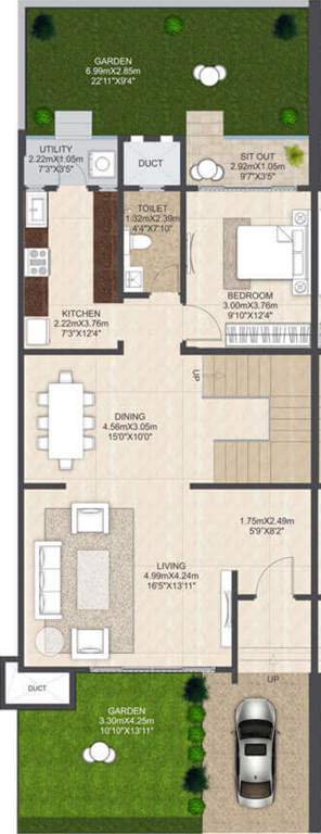 Mahindra Bloomdale Row House 12 61 To 66 (3BHK+3T (1,515.24 sq ft) 1515.24 sq ft)