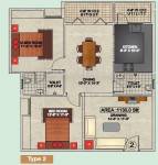 Malibu Rivona (2BHK+2T (1,130 sq ft) 1130 sq ft)