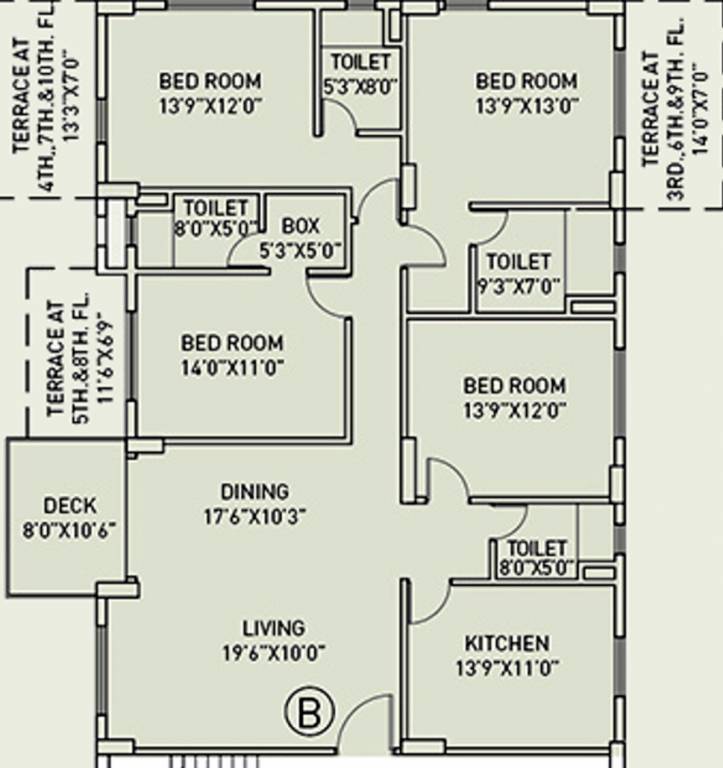  starwood tower 1 to 7 Floor Plan Floor Plan