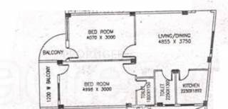 Shiva Jharna Plaza (2BHK+2T (844 sq ft) 844 sq ft)