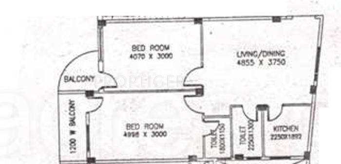 Shiva Jharna Plaza (2BHK+2T (844 sq ft) 844 sq ft)
