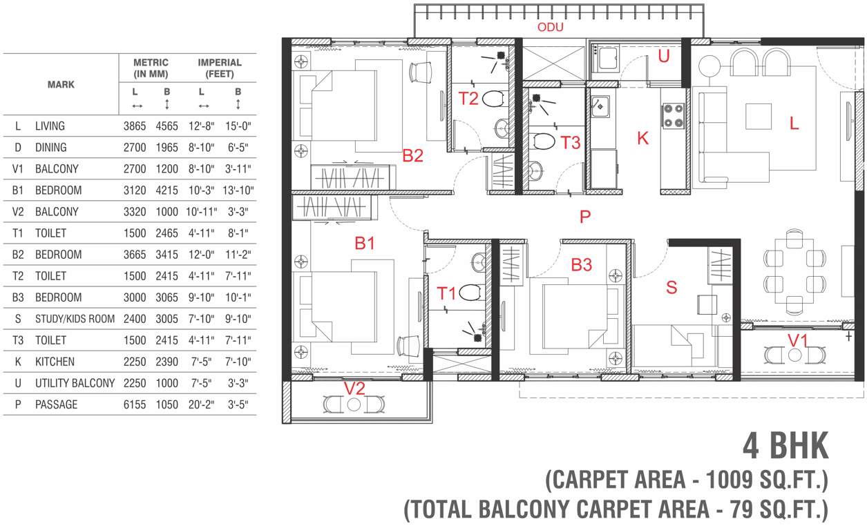 Primarc The Soul (4BHK+4T (1,009 sq ft) 1009 sq ft)