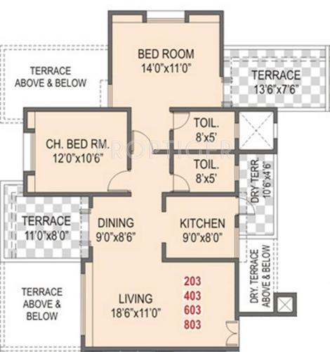 Surana Park Marina (2BHK+2T (1,300 sq ft) 1300 sq ft)