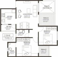 Krisala 41 Elite (2BHK+2T (687.49 sq ft) 687.49 sq ft) Krisala 41 Elite (2BHK+2T (687.49 sq ft) 687.49 sq ft)