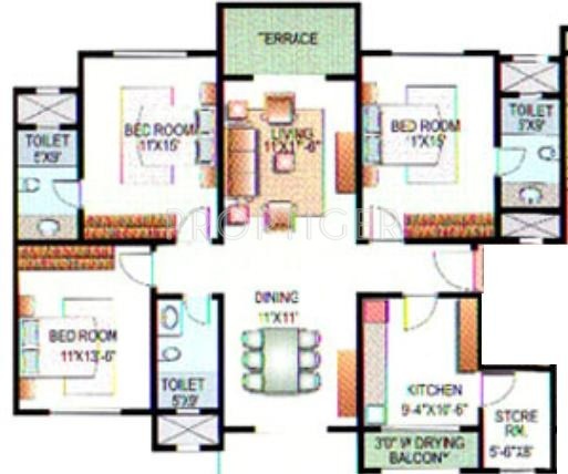 Karia Konark Indrayu Enclave I (3BHK+3T (1,515 sq ft) 1515 sq ft)