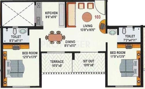 Purple Winterberry Purple (2BHK+2T (1,209 sq ft) 1209 sq ft) Purple Winterberry Purple (2BHK+2T (1,209 sq ft) 1209 sq ft)