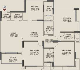 Pride Enchanta II (3BHK+3T (1,855 sq ft) 1855 sq ft) Pride Enchanta II (3BHK+3T (1,855 sq ft) 1855 sq ft)