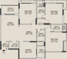 Pride Enchanta II (3BHK+3T (1,870 sq ft) 1870 sq ft) Pride Enchanta II (3BHK+3T (1,870 sq ft) 1870 sq ft)