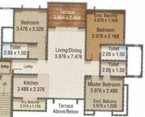 Kumar Princetown Royal B2 (3BHK+3T (1,106.53 sq ft) 1106.53 sq ft) Kumar Princetown Royal B2 (3BHK+3T (1,106.53 sq ft) 1106.53 sq ft)